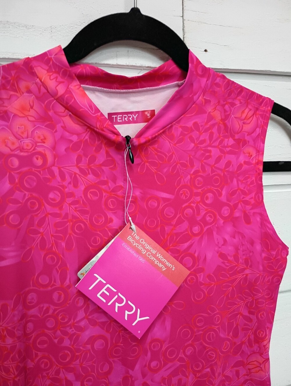 Terry Soleil Sleeveless Jersey Hydrange/beetroot Small NWT - Picture 3 of 9